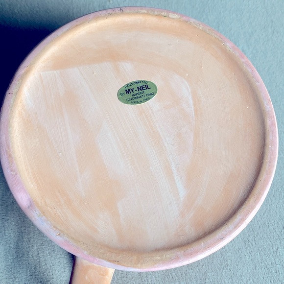 Vintage MY-NEIL Handcrafted Terracotta Watering Can Planter With Flowers New ! - Picture 5 of 12